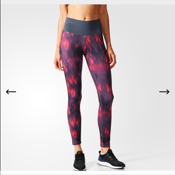 Adidas High-Rise All Over Print Long Tights - Picture 1 of 7